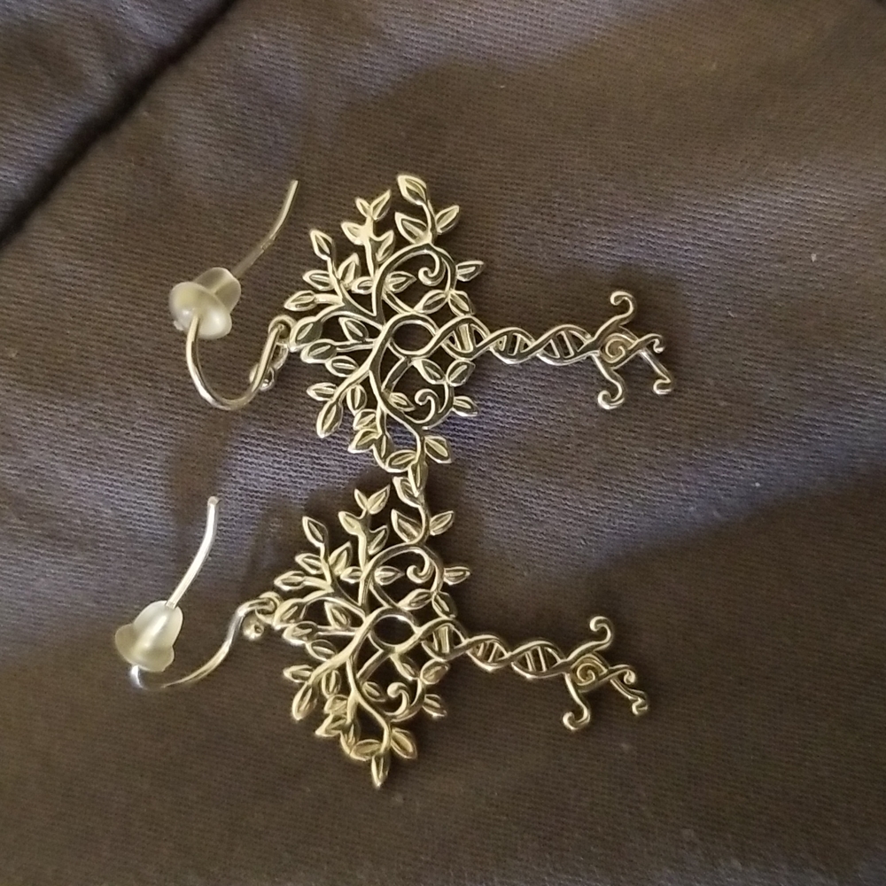 Sterling silver tree of life earrings